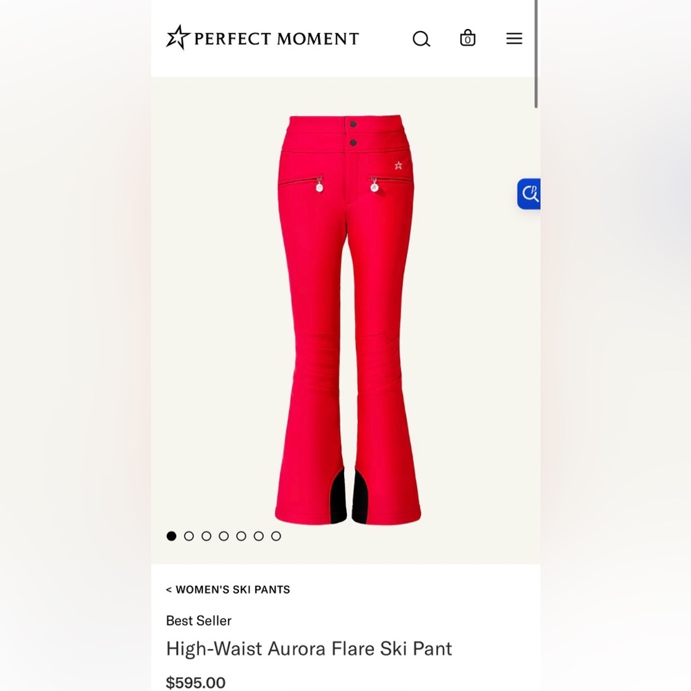 Perfect Moment Aurora Flare Red Ski Pants